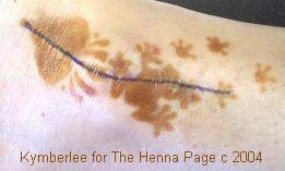 Henna Over Scar Line