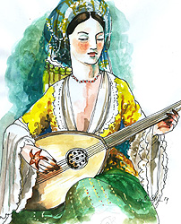 The woman with an oud