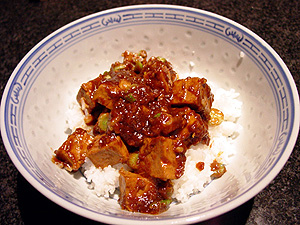 spicy peanut tofu