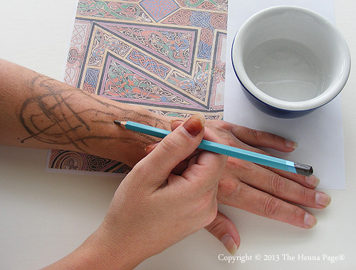 sketch on skin