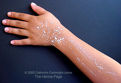 medical adhesive and glitter step 1