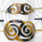 Pale Horn Barrettes