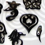 Black horn amulets