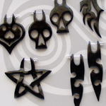 Spellstone Tribal Horn Earrings