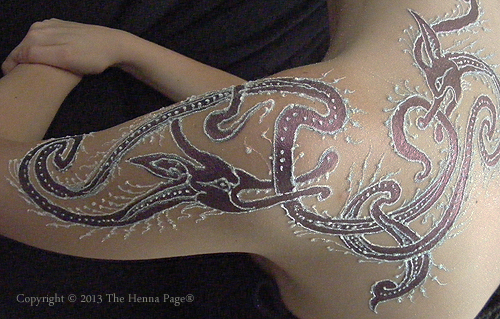 combine several media with 'white henna'
