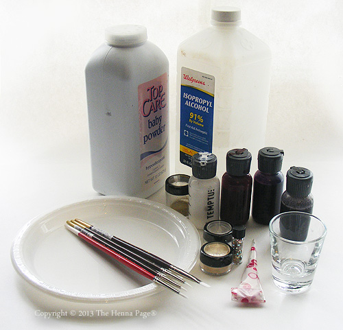 materials for 'white henna'