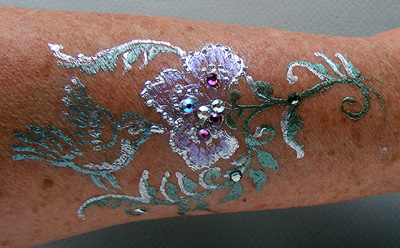 more cowbell'white henna' freehand work