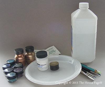 Materials for 'white henna'