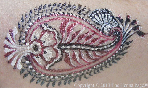 all done, shimmering 'Faux Henna' with Temptu