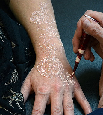 Apply 'white henna'