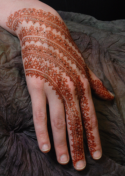 henna and white henna, two days later